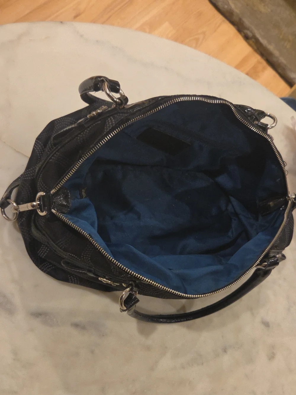 COACH MADDISON DOTTED OP ART SOPHIA SATCHEL